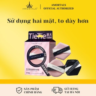 Bông phấn Amortals Bông phấn TieTie mặt bông mút khí cushion dùng khô và ướt dây đeo đôi không thấm nhiều kem nền chuyên dụng để che khuyết điểm và cố định trang điểm Giao hàng nhanh tại địa phương