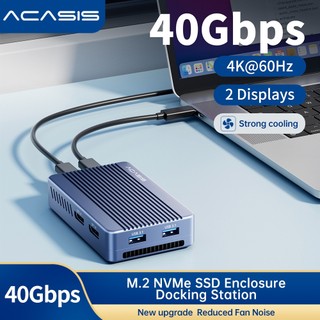 Acasis vỏ ổ cứng ssd 3 / 4 m.2 nvme ssd đa chức năng type-c sang pd sạc nhanh 8k60 usb3.0 cho laptop