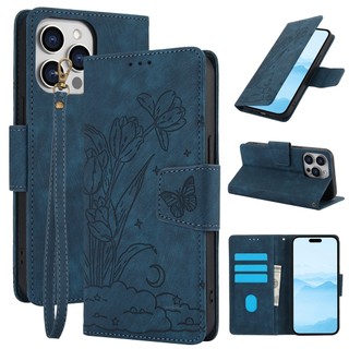 Giá đỡ tay in hình thời trang flip cover cho iphone 11 12 13 14 15 16 pro max ốp lưng da pu thẻ đứng thanh lịch 14 15 16 plus bao