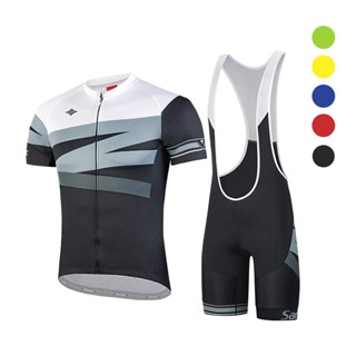 Santic Nam Bộ Đồ Đạp Xe Đạp Xe Jersey Yếm Quần Short MTB Xe Đạp Quần Áo Xe Đạp Jersey Bộ Nam K20MT146