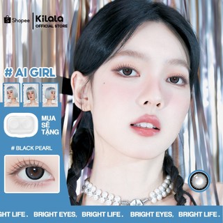 Kính áp tròng Kilala màu đen Photon Black lens cận 6 tháng DIA 14.5mm có độ (0-8) 1 cặp
