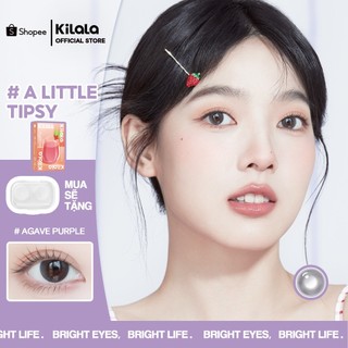 Kính áp tròng Kilala màu tím Agave Purple lens cận 6 tháng DIA 14.2mm có độ (0-8) 1 cặp