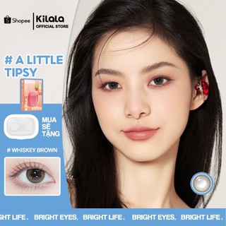 Kính áp tròng Kilala màu nâu Whiskey Brown lens cận 6 tháng DIA 14.2mm có độ (0-8) 1 cặp