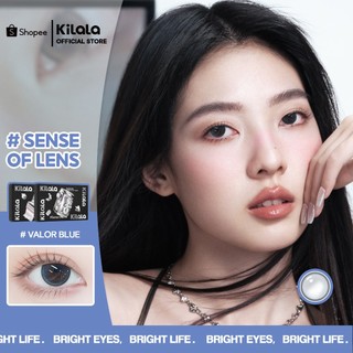 Kính áp tròng Kilala màu lam Valor Blue DIA 14.2mm lens cận 1 ngày có độ (0-8) 2 chiếc