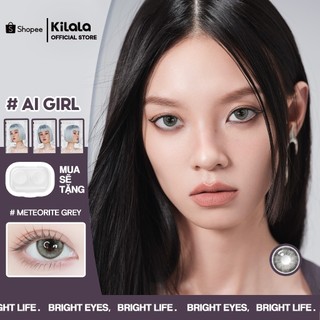 Kính áp tròng Kilala màu xám Meteorite Grey lens cận 6 tháng DIA 14.5mm có độ (0-8) 1 cặp
