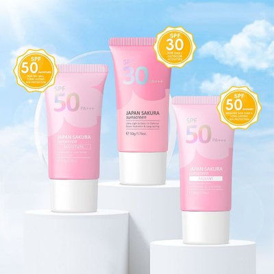 Kem chống nắng mặt LAIKOU Sakura SPF30 Kem chống nắng hàng ngày SPF50 Kem chống nắng lâu trôi 50g
