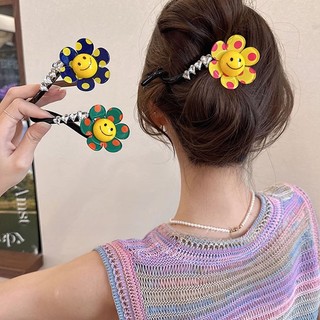 Cao Cấp Hướng Dương Đơn Giản Kẹp Tóc Nữ Đầu Lưng Tóc Xoắn Kẹp Ếch Khóa Kẹp Phẳng