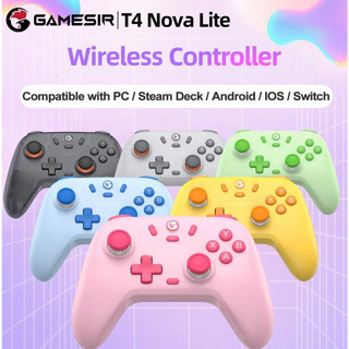 Bộ điều khiển không dây Bluetooth Gamesir T4 Nova Lite có hiệu ứng Hall cho Nintendo Switch PC Steam Android iOS
