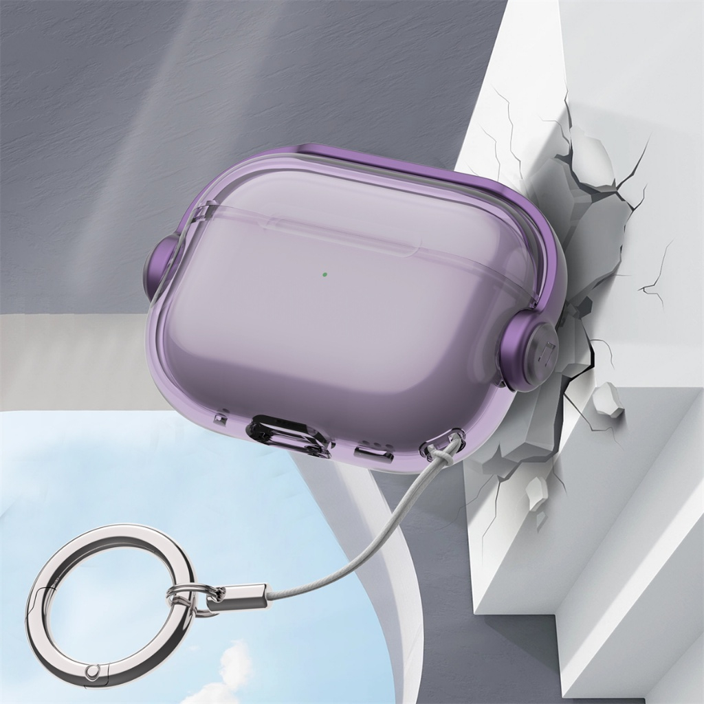 6 màu cho Apple AirPods4 3 AirPods Pro2 pro AirPods 1 / 2 Music Kid Vỏ tai nghe trong suốt