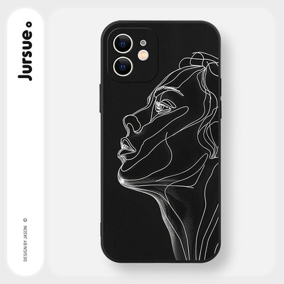 Ốp lưng JURSUE mềm chống bẩn độc lạ đơn giản ngộ nghĩnh cho iPhone 17 16 15 14 13 12 11 Pro Max SE 2020 X XR XS ip 8 7 Plus kute Y5248Q