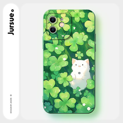 Ốp lưng JURSUE mềm chống bẩn mèo dễ thương đẹp cho iPhone 17 16 15 14 13 12 11 Pro Max SE 2020 X XR XS ip 8 7 Plus kute Y5249Q