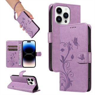 Ốp Lưng Cho iPhone 13 12 Mini 11 Pro 6 6s 7 8 Plus X Xr Xs Max SE 2 3 4 2020 2022 2024 16E 17E Vỏ Ví Lật Sang Trọng Bao Da PU Có Dây Buộc