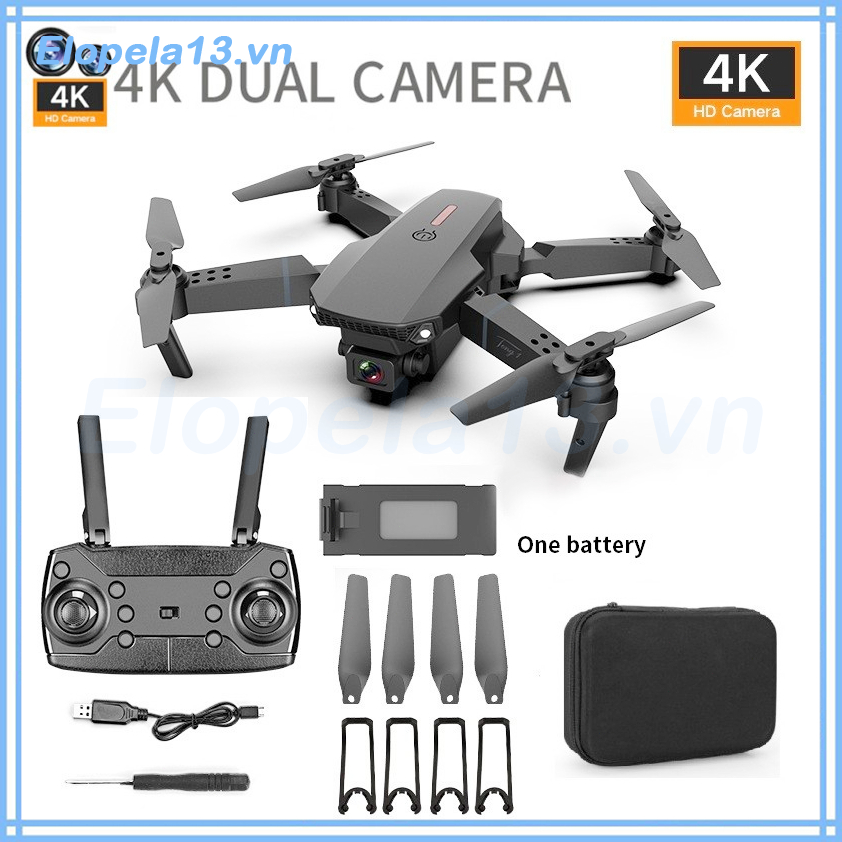 E88 Pro Drone 4K HD Camera Kép Có Định Vị 1080P WiFi Pin Khỏe Bay Xa 200M Máy bay | BigBuy360 - bigbuy360.vn