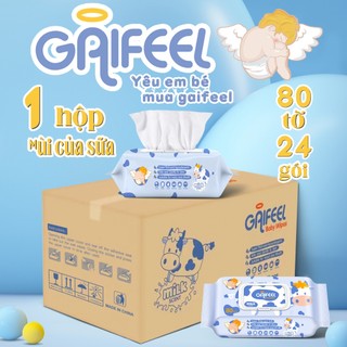Gaifeel khăn giấy ướt sữa thơm em bé ướt khăn lau × 1 hộp