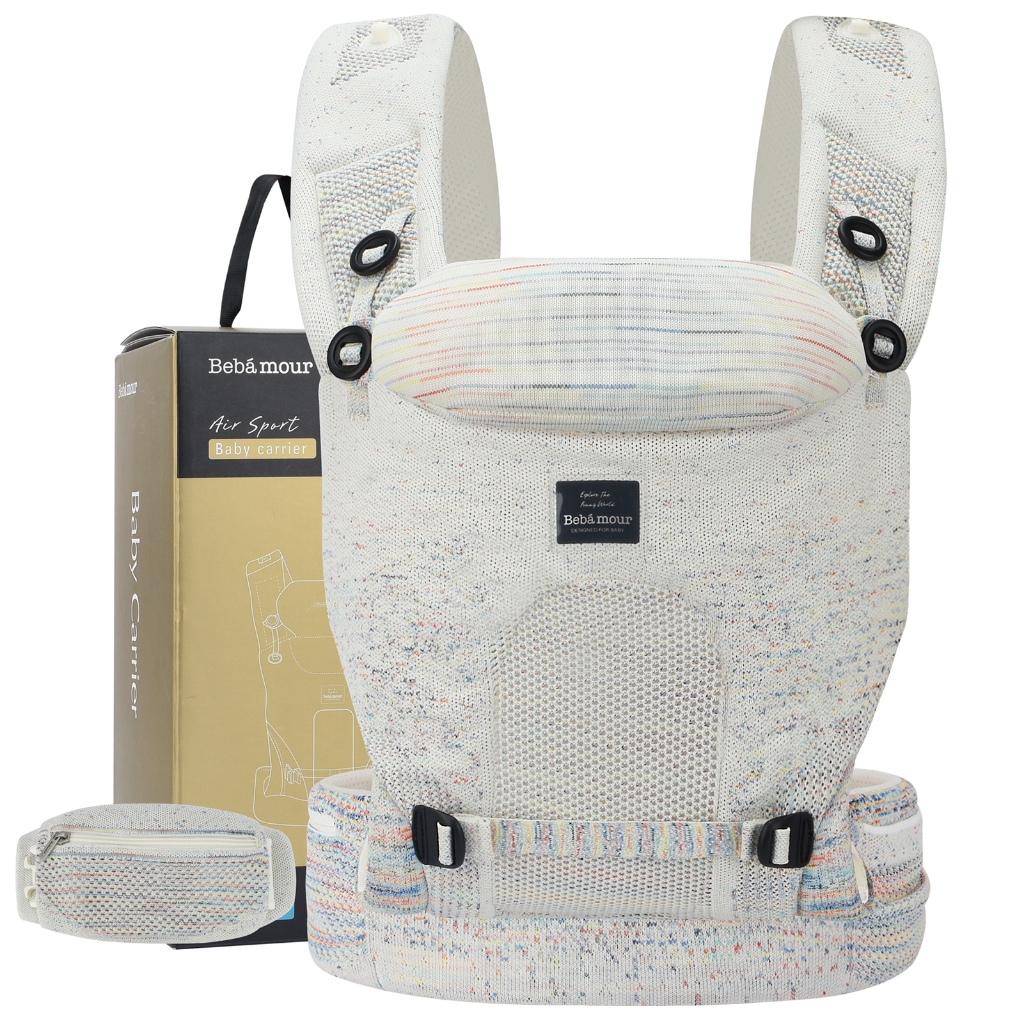 Bebamour Đan Baby Carrier Nhẹ Baby Wrap Carrier 3 trong 1 Baby  Trắng  