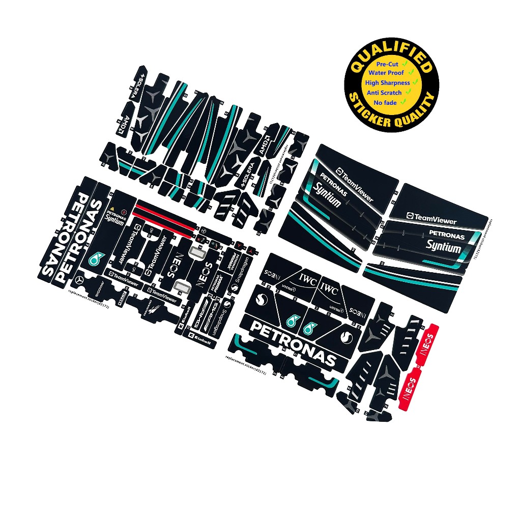 Nhãn dán tùy chỉnh cho LEGO 42171 Mercedes-AMG F1 W14 E Performance Racing, chỉ nhãn dán