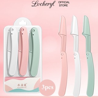 Lvcheryl Bộ 3 Dao Tỉa Lông Mày Chuyên Nghiệp Cho Nữ