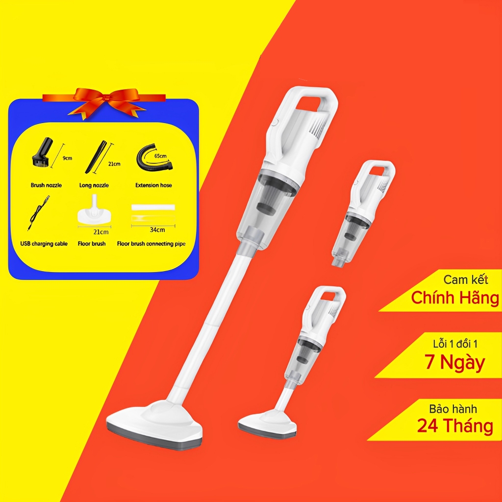 Máy hút bụi 4in1 Cao Cấp với Công xuất 25000PA siêu mạnh tiện lợi cho gia đình