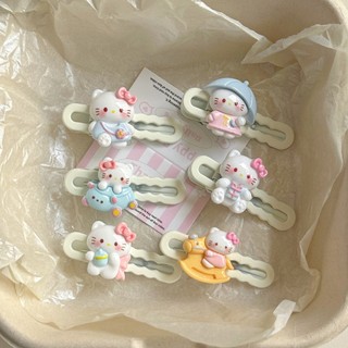 🍯icecandy Kẹp tóc Kitty dễ thương, phụ kiện tóc bên hông mới dễ thương, mỏ vịt cô gái màu hồng hoạt hình phụ kiện tóc