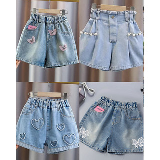 Bé Gái Rời Phong Cách Mới Phiên Bản Hàn Quốc Thời Trang Trẻ Em Quần Short Denim Mỏng Bé Gái 3-14 Tuổi