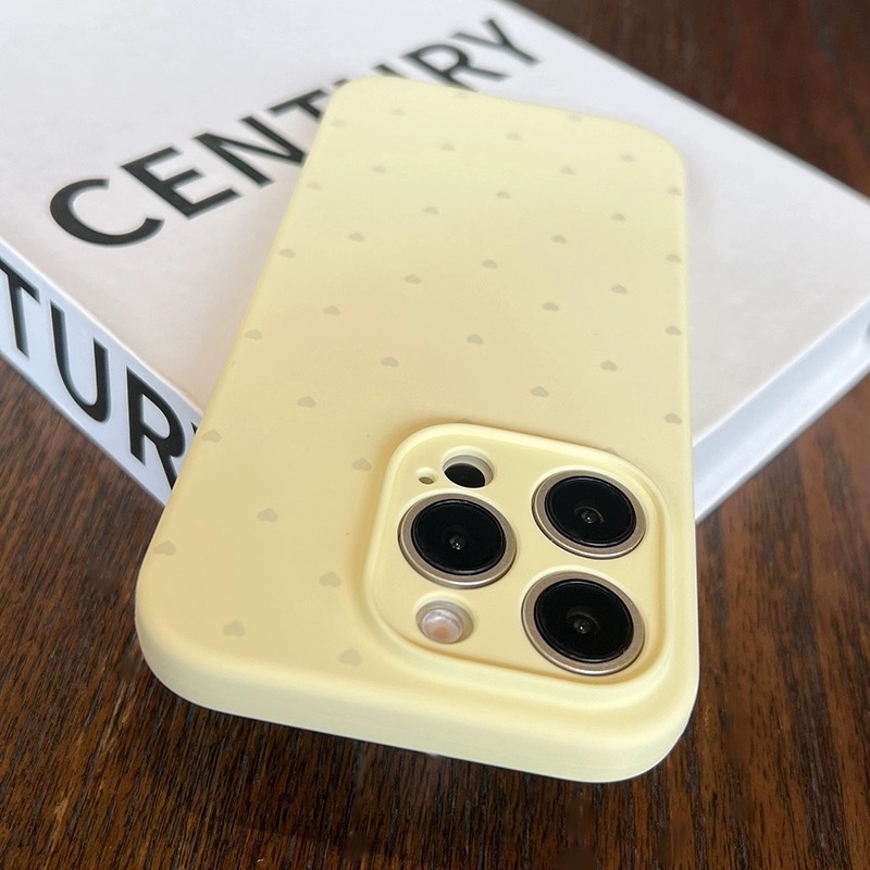 【Silicone soft case/Yellow】Ốp lưng compatible for iphone 12 13 14 15 pro max case