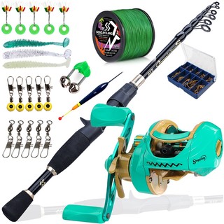 Sougayilang 1.8-2.4m Cần Câu Dây Câu Bộ Câu Cá 17 + 1BB 7.2: 1 Tốc Độ Cao Max Kéo 10kg Câu Cá Ngoài Trời