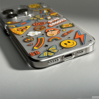 【Graffiti/Transparent Pc hard case】Ốp lưng compatible for iphone 13 14 15 pro max case