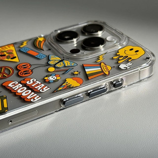 【Graffiti/Transparent Pc hard case】Ốp lưng compatible for iphone 13 14 15 pro max case