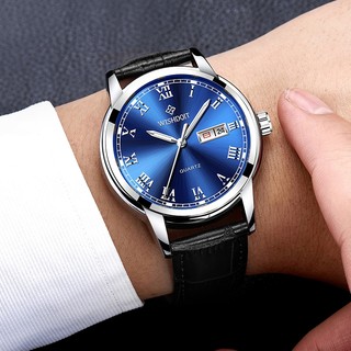WISHDOIT-065 Đồng hồ nam Chính hãng Chống nước Dây thép Đeo tay Độc lạ Đẹp Đồng hồ nam cơ kim Dây da