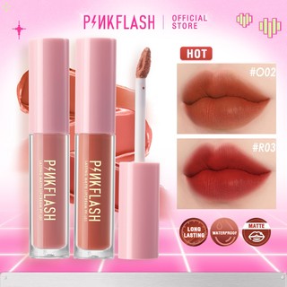 Set 2 son môi Pinkflash dưỡng ẩm lâu trôi mềm mịn