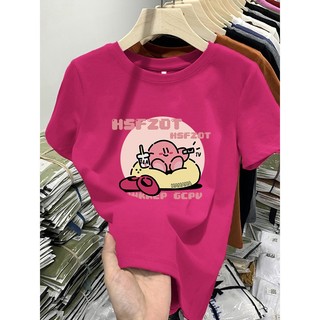 Áo thun cotton ngắn tay dáng rộng màu trái cây rồng phiên bản Hàn Quốc