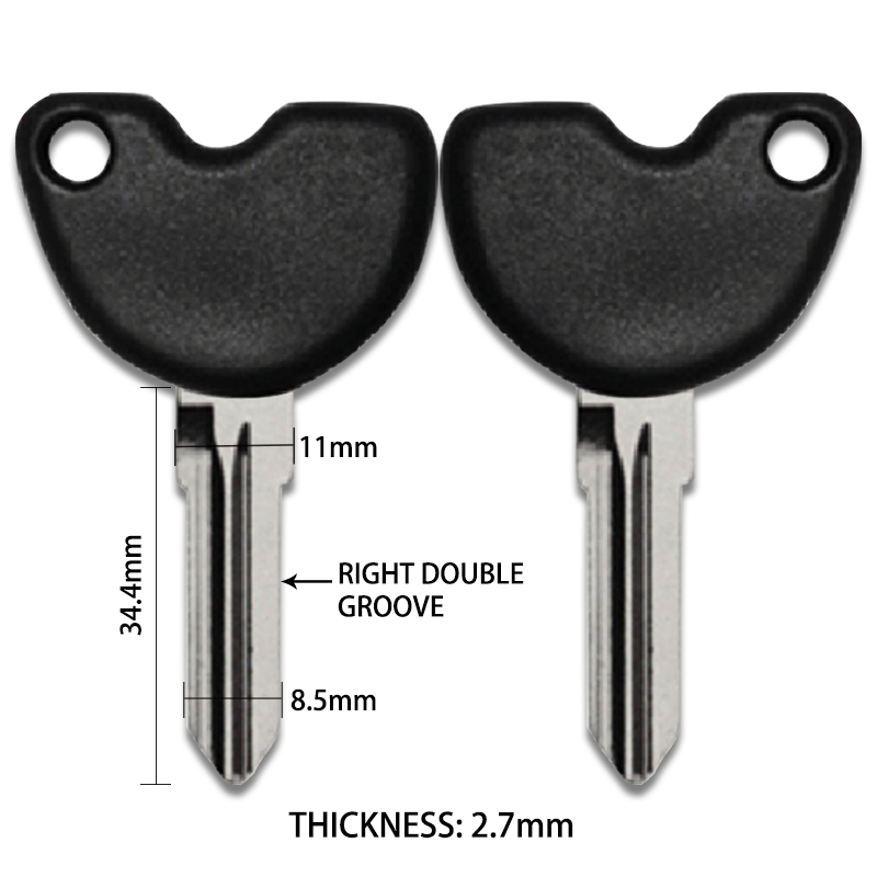 Wkk Chìa khóa xe máy Embryo Tay cầm chìa khóa dự phòng 34mm 38mm 40mm PIAGGIO Control GTS 300 GTS300