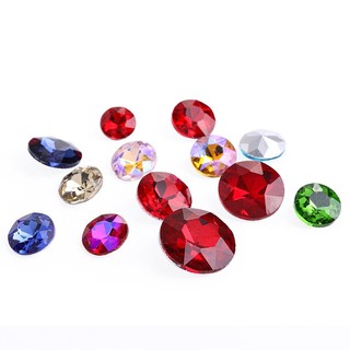 Đá Pha Lê Tròn 12mm 14mm Chất Lượng Cao Đính Trang Sức Nail Quần Áo Phụ Kiện DIY Thời Trang