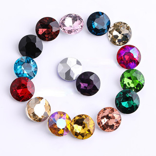 Đá Pha Lê Tròn 12mm 14mm Chất Lượng Cao Đính Trang Sức Nail Quần Áo Phụ Kiện DIY Thời Trang