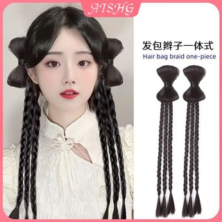 AISHG Y2k Millennial Babes Tóc Giả Nữ Xoắn Bím Thời Trang Tóc Phụ Kiện Tóc