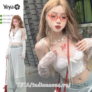 Áo vest nơ nữ YEYA màu trơn có đệm ngực áo vest mỏng ngắn