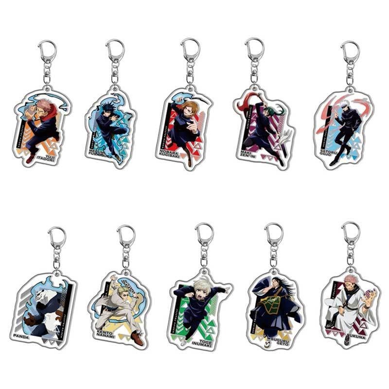 Jujutsu Kaisen Yuji Itadori Kugisaki Nobara Anime Acrylic Mặt Dây Chuyền Hình Móc Khóa Bộ Sưu Tập Mô