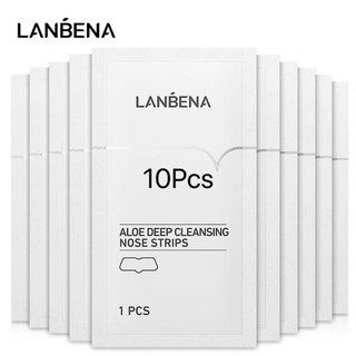 Lanbena 10 Chiếc Loại Bỏ Mụn Đầu Đen Dải Mũi Làm Sạch Sâu Lột Mặt nạ Điều Hỗ trợ giảm mụn