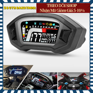 Đồng hồ điện tử tốc độ xe máy lcd digital odometer - đồng hồ đo rpm xe máy