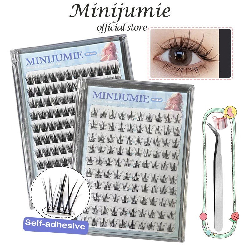 Minijumie 10 Hàng Lông Mi giả hướng dương tự dính không cần dùng keo dành cho người mới bắt đầu
