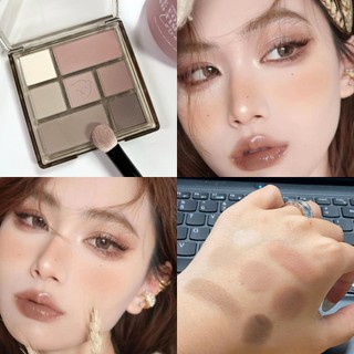 Bảng phấn mắt mờ đầy đủ bảy màu Bảng phấn mắt đa chức năng màu đất bão hòa thấp