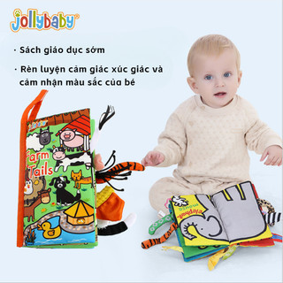 Sách vải cảm ứng cho bé Jollybaby Chất liệu thân thiện với môi trường Đồ chơi giáo dục đầy màu sắc