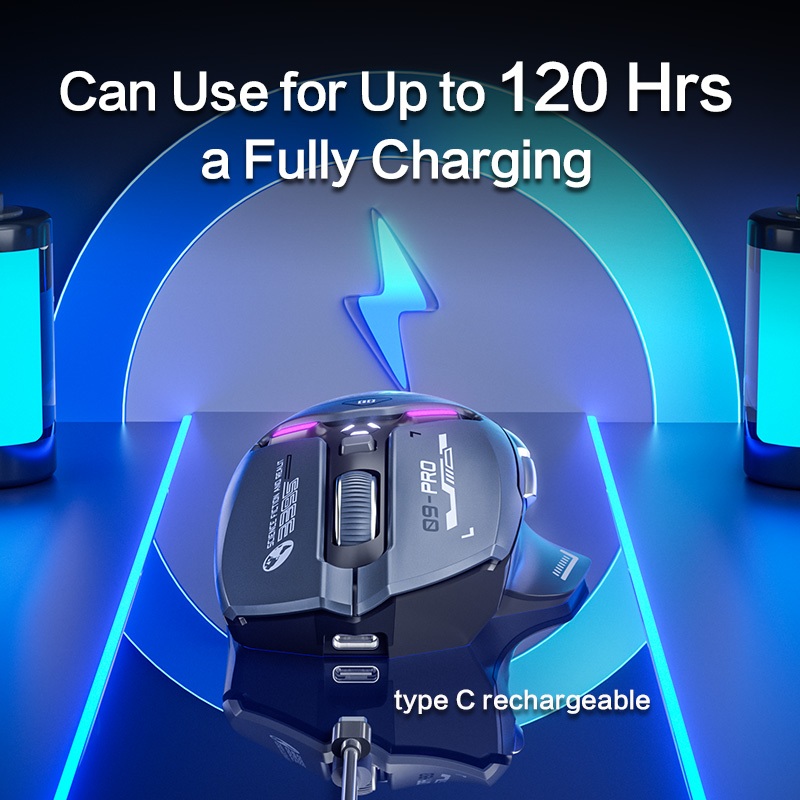 Chuột chơi game bluetooth không dây TEKKIN inphic IN9 pro Bluetooth5.0 Tri-mode PAW3395 26000dpi