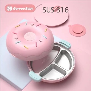 Hộp cơm trưa Hàn Quốc Hộp cơm trưa bằng thép không gỉ Hộp cơm trưa ba ngăn cách nhiệt Đĩa ăn tối Bánh rán Hộp cơm trưa cho học sinh Đĩa ăn tối dễ thương có nắp Hộp cơm trưa riêng biệt