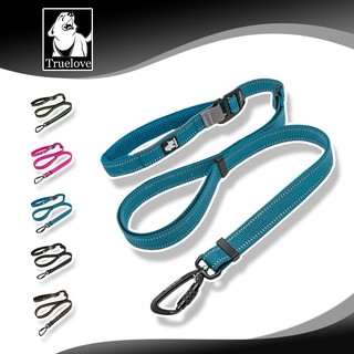 (Xanh dương) TRUELOVE Dây xích chó rảnh tay 5 trong 1 Chạy Nylon Dây xích chó cưng phản quang bền bỉ cho chó lớn Chì huấn luyện có thể điều chỉnh