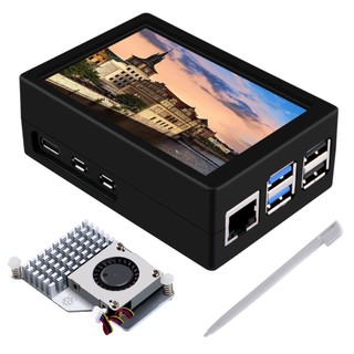 Màn hình 52pi 3,5 inch 480x320 pixel với vỏ abs & bộ làm mát chủ động cho raspberry pi 5
