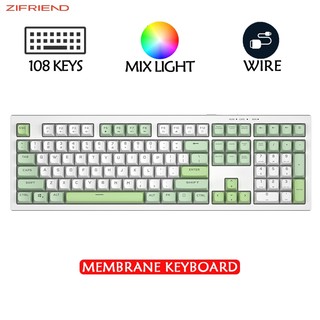 Zifriend bm108 bàn phím màng bàn phím chơi game ánh sáng cầu vồng
