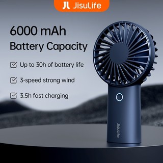 Quạt Cầm Tay Mini JISULIFE - 3 Tốc Độ - Pin 4000/6000mAh - Sử Dụng Lên Đến 5h-30h
