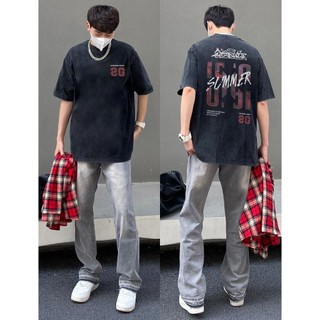 PEAR DODO Áo thun Cotton nam Peardodo thời trang Hip Hop họa tiết hoa cho mùa hè