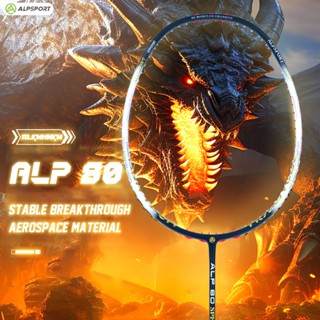  Alp 80 Mới Hợp Kim Titan Nhựa Nano 4U 38LBS Sợi Carbon Công Nghệ Loại Tấn Công Vợt Cầu Lông Trắng Đen Nguyên Bản Nhập Khẩu Reket Rsl Yonex KUMPOOS Victor ALPSPORT 80 Vợt 